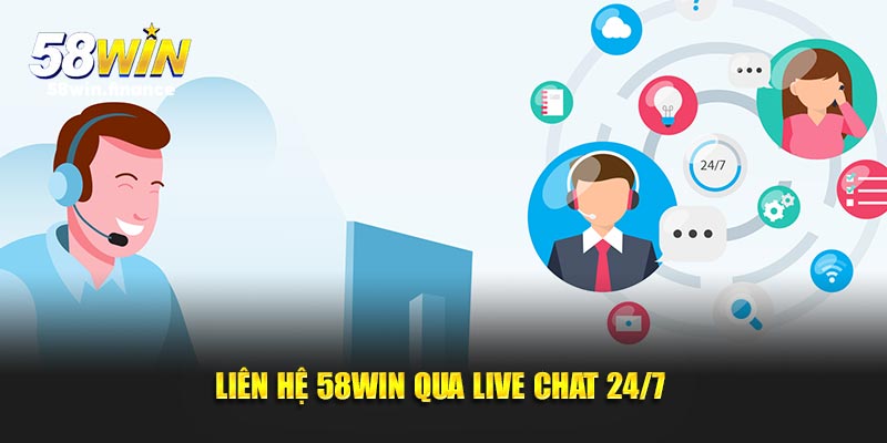 Liên hệ 58win qua Live Chat 24/7 