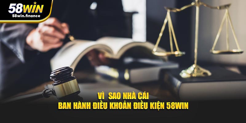 Vì  sao nhà cái ban hành điều khoản điều kiện 58win